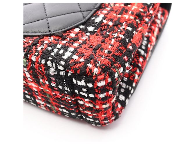 Bolsa de Ombro Chanel CC Filigree Preto Vermelho Multicor - vista 9
