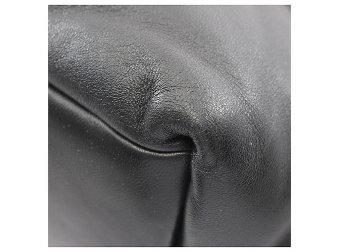 Borsa Tote Puffer Larga in Pelle Nera Yves Saint Laurent - vista 5