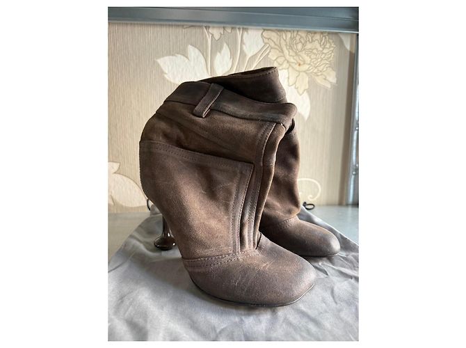 Loewe Toy Botines de ante marrón Castaño - vista 2