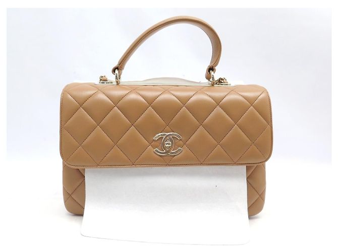 NUOVA BORSA CHANEL TRENDY CC IN PELLE MATELASSÉ CAMEL CON TRACCOLLA Cammello - vista 20