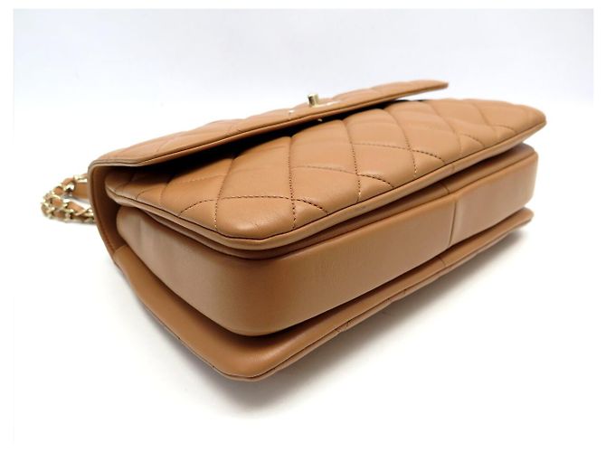 NUOVA BORSA CHANEL TRENDY CC IN PELLE MATELASSÉ CAMEL CON TRACCOLLA Cammello - vista 3