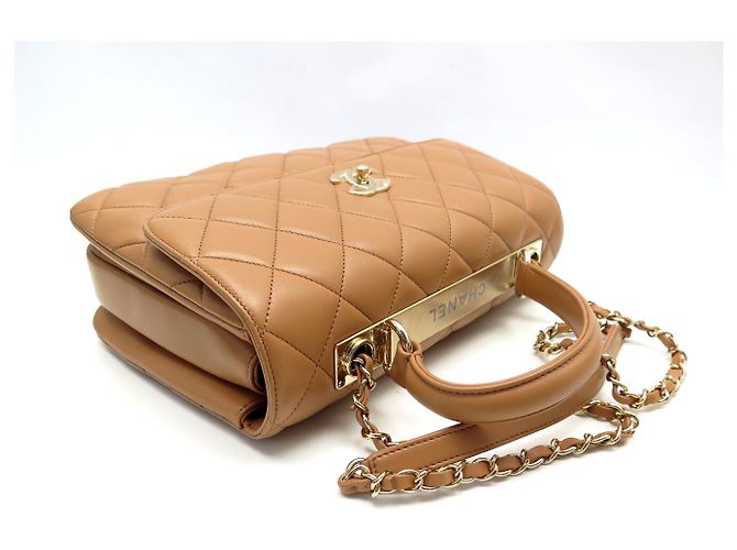 NUOVA BORSA CHANEL TRENDY CC IN PELLE MATELASSÉ CAMEL CON TRACCOLLA Cammello - vista 4