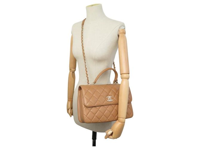 NUOVA BORSA CHANEL TRENDY CC IN PELLE MATELASSÉ CAMEL CON TRACCOLLA Cammello - vista 5