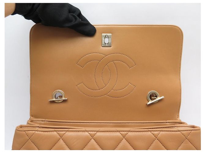 NUOVA BORSA CHANEL TRENDY CC IN PELLE MATELASSÉ CAMEL CON TRACCOLLA Cammello - vista 8