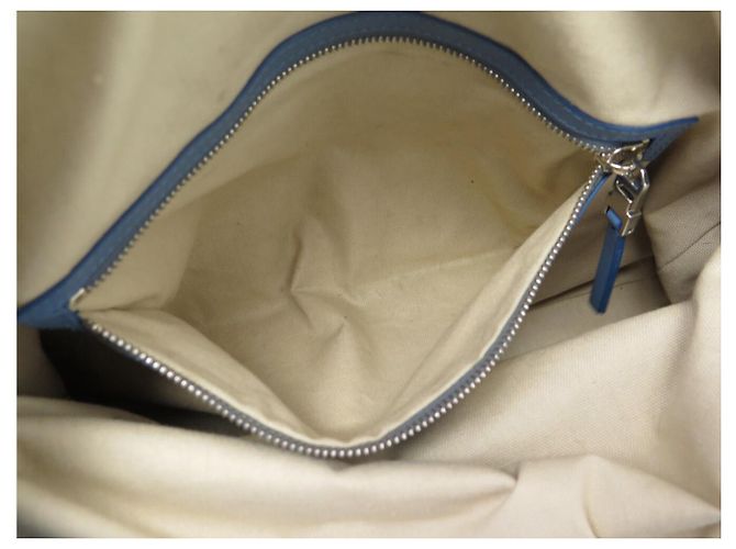 NUOVA BORSA A SPALLA GIVENCHY VOYOU MEDIUM DENIM BLU EFFETTO HOBO - vista 11