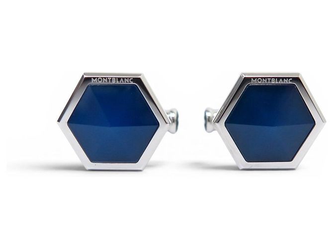 NEW MONTBLANC SARTORIAL 118600 STEEL LACQUER CUFFLINKS - view 2