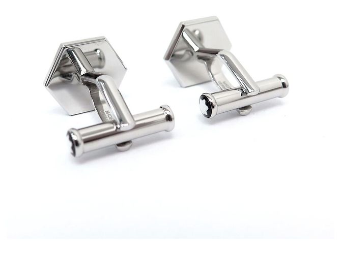 NEW MONTBLANC SARTORIAL 118600 STEEL LACQUER CUFFLINKS - view 3