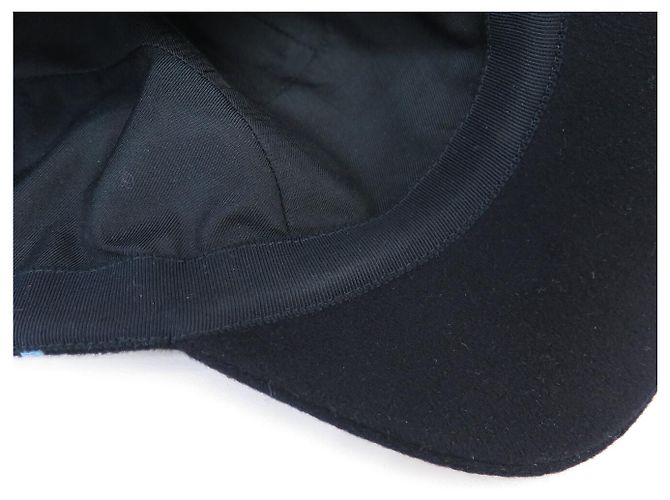 Hermès NUOVO BERRETTO HERMES NEVADA H STRIP H242068N L 59 CACHEMIRE BLU CAP HAT Blu navy - vista 10
