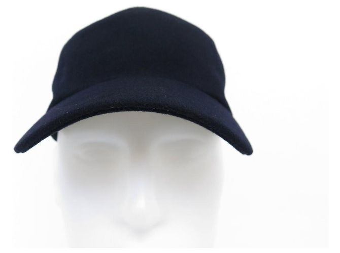 Hermès NUOVO BERRETTO HERMES NEVADA H STRIP H242068N L 59 CACHEMIRE BLU CAP HAT Blu navy - vista 2