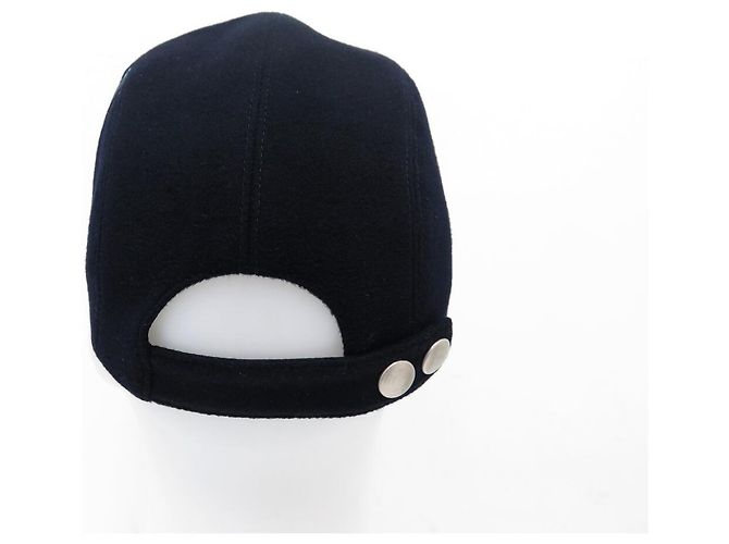 Hermès NUOVO BERRETTO HERMES NEVADA H STRIP H242068N L 59 CACHEMIRE BLU CAP HAT Blu navy - vista 4