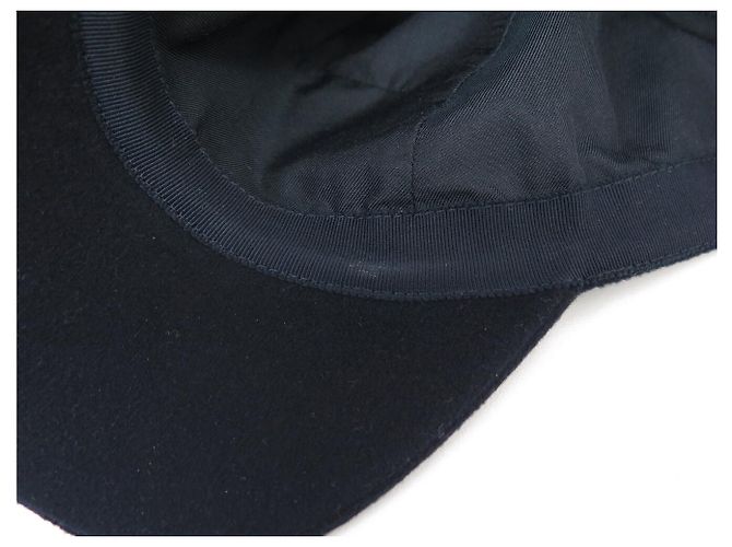 Hermès NUOVO BERRETTO HERMES NEVADA H STRIP H242068N L 59 CACHEMIRE BLU CAP HAT Blu navy - vista 9