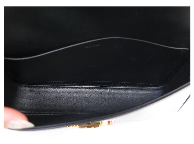 Céline BORSA CELINE CLAUDE 194143 POCCHETTE IN PELLE DI VITELLO LUCIDA NERA Nero - vista 9