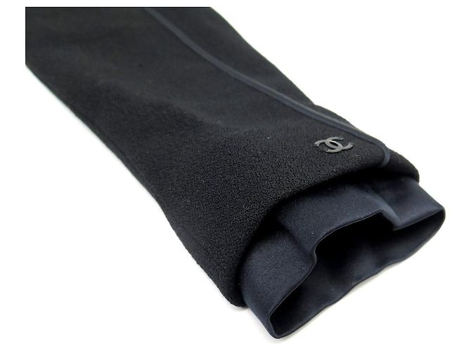 NEUE CHANEL TAILLIERTE JACKE PERLMUTTKNÖPFE P19762 S 36 SCHWARZE WOLLE - Ansicht 10