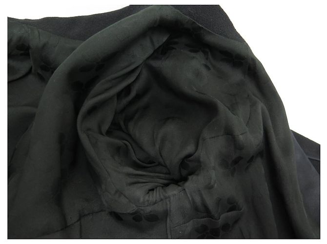 NEUE CHANEL TAILLIERTE JACKE PERLMUTTKNÖPFE P19762 S 36 SCHWARZE WOLLE - Ansicht 8