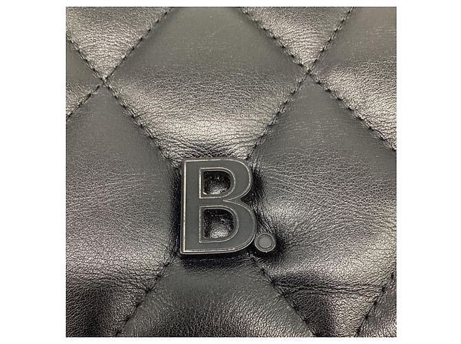 Borsa a tracolla Balenciaga Medium Touch B. in pelle trapuntata nera Nero - vista 10
