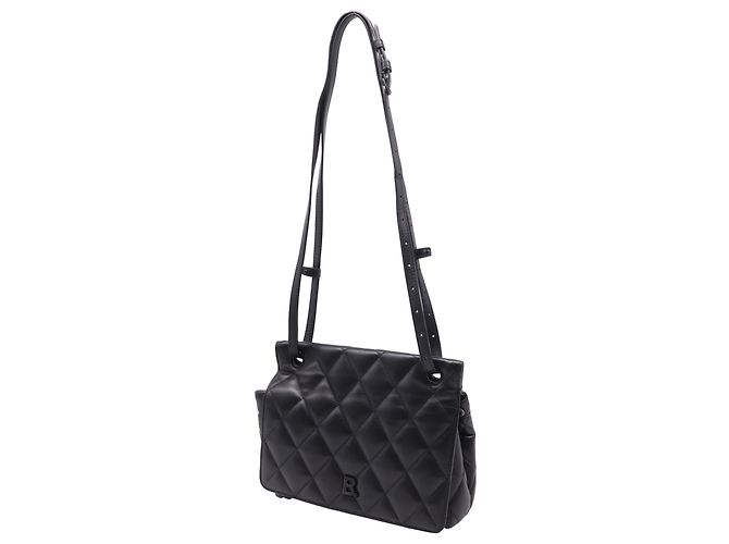 Borsa a tracolla Balenciaga Medium Touch B. in pelle trapuntata nera Nero - vista 2
