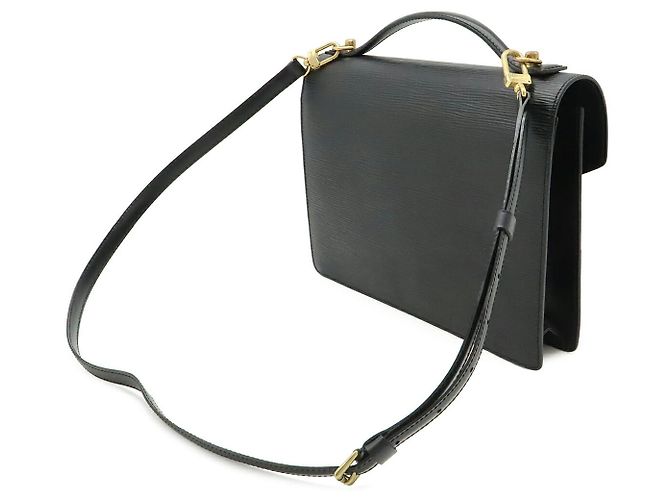 Borsa Louis Vuitton Epi Monceau Nero - vista 2