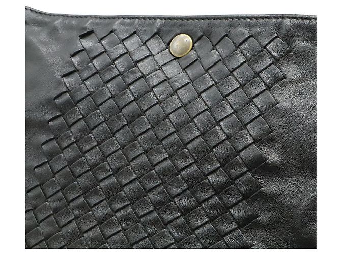 Borsa a Spalla in Pelle Bottega Veneta Nera Nero - vista 9