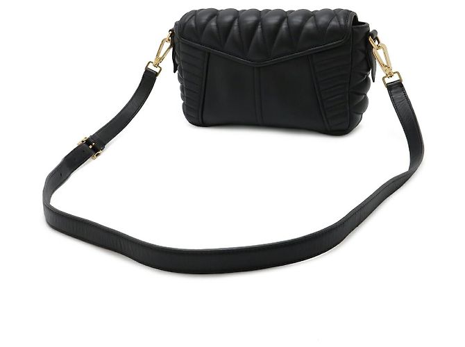 Borsa a tracolla biker in pelle nappa Miu Miu Nero - vista 2