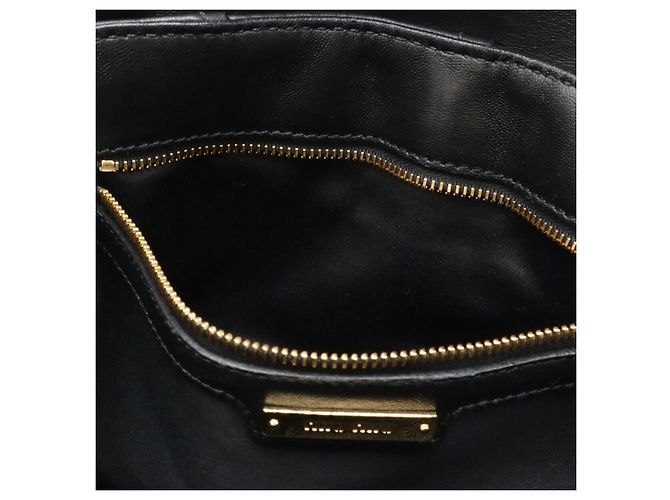 Borsa a tracolla biker in pelle nappa Miu Miu Nero - vista 8