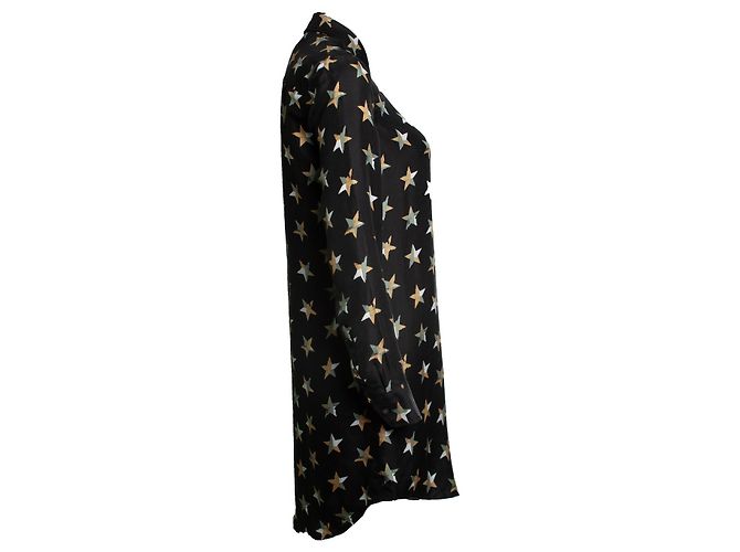 Equipment, Blusenkleid mit Sternenprint Schwarz - Ansicht 4
