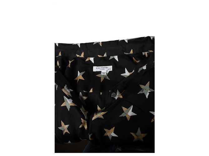 Equipment, Blusenkleid mit Sternenprint Schwarz - Ansicht 6