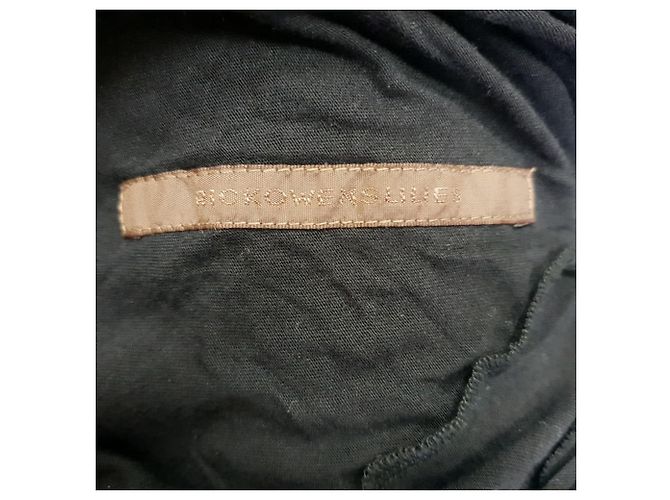Vestido mini drapeado de un solo hombro Rick Owens en algodón negro - vista 4
