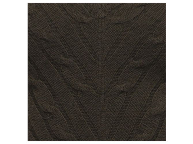 V-Ausschnitt-Pullover Ralph Lauren Black Label aus olivgrünem Kaschmir - Ansicht 2