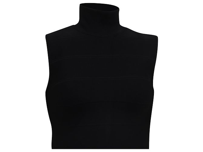 Tuta intera con collo alto in nylon nero Herve Leger - vista 2