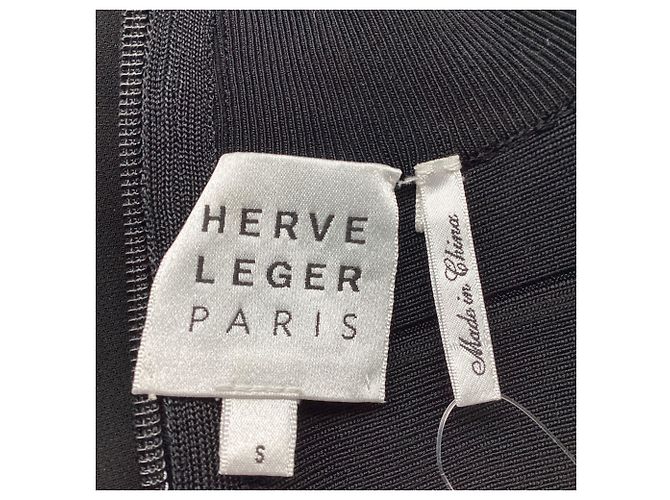 Tuta intera con collo alto in nylon nero Herve Leger - vista 5