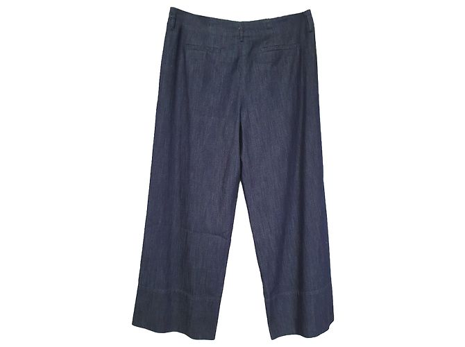 Pantalones de algodón azul con adornos S Max Mara - vista 2