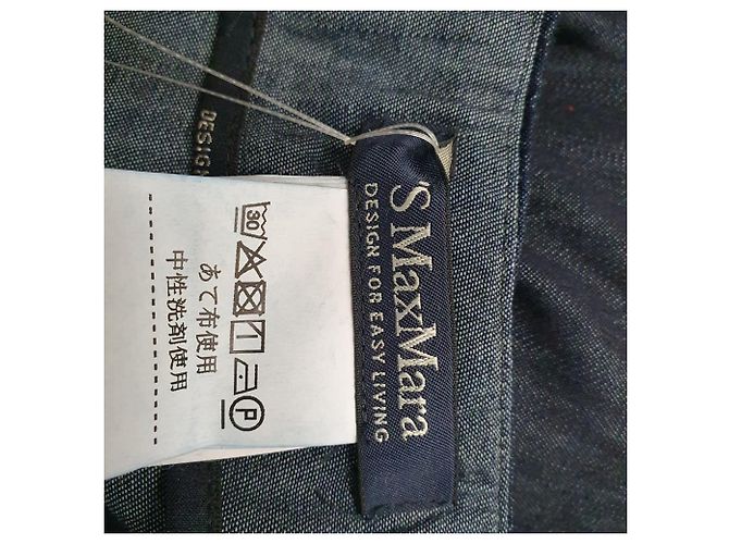 Pantalones de algodón azul con adornos S Max Mara - vista 4