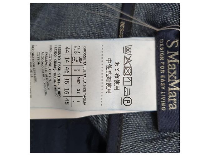 Pantalones de algodón azul con adornos S Max Mara - vista 5
