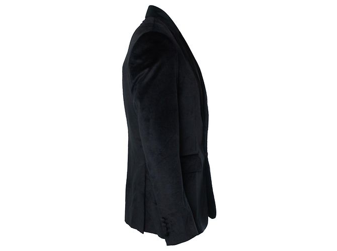 Amiri, Smokingjacke aus schwarzem Samt - Ansicht 4