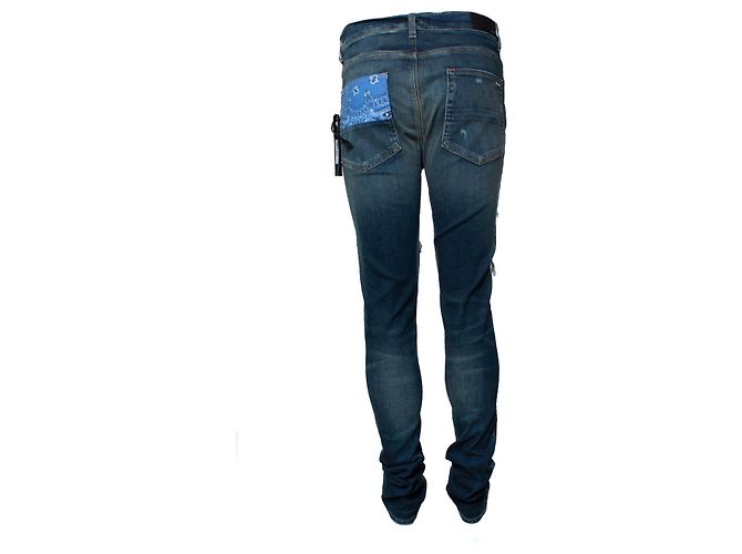 Amiri, jeans bandana patchwork vintage Azul - vista 2