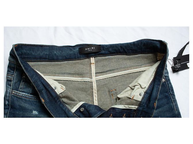 Amiri, jeans bandana patchwork vintage Azul - vista 5