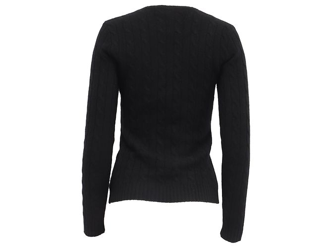 V-Ausschnitt-Pullover Ralph Lauren Black Label aus schwarzem Kaschmir - Ansicht 4