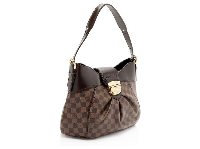 Borsa a spalla Louis Vuitton Damier Ebene Sistina MM Marrone - vista 2