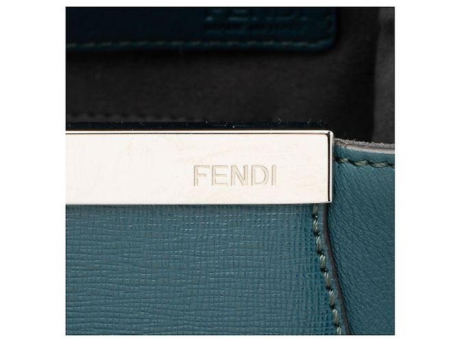 Fendi Vitello Elite 3Jours Large Tote Azul - vista 10