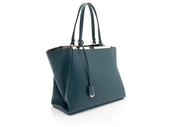 Fendi Vitello Elite 3Jours Large Tote Azul - vista 2