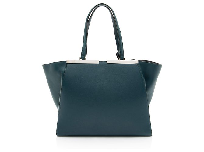 Fendi Vitello Elite 3Jours Large Tote Azul - vista 3