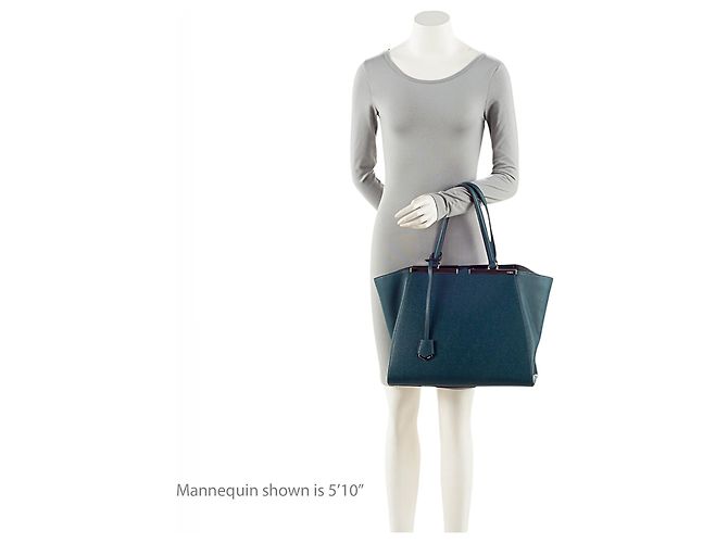 Fendi Vitello Elite 3Jours Large Tote Azul - vista 5