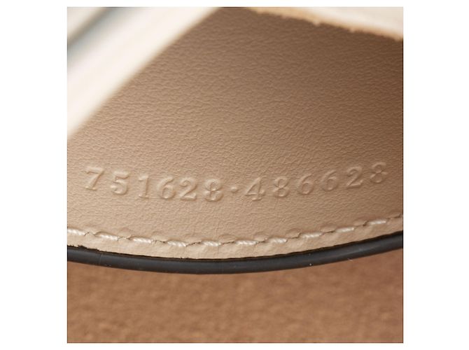 Gucci Matelasse Leder Interlocking G Mini Schultertasche Weiß - Ansicht 6