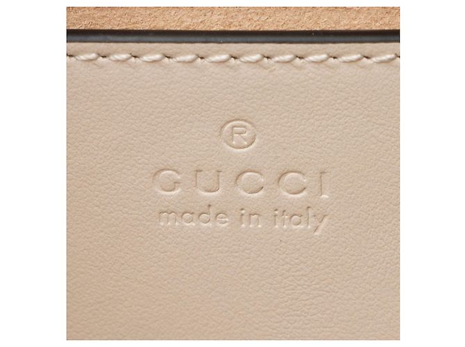 Gucci Matelasse Leder Interlocking G Mini Schultertasche Weiß - Ansicht 8