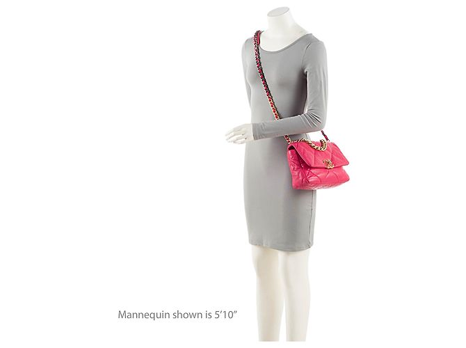 Gabrielle Borsa a tracolla Chanel Lambskin 19 Medium Flap Rosa - vista 5