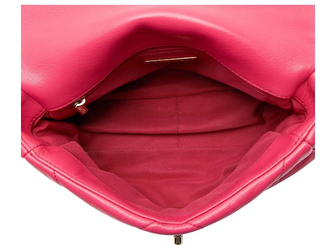 Gabrielle Borsa a tracolla Chanel Lambskin 19 Medium Flap Rosa - vista 7
