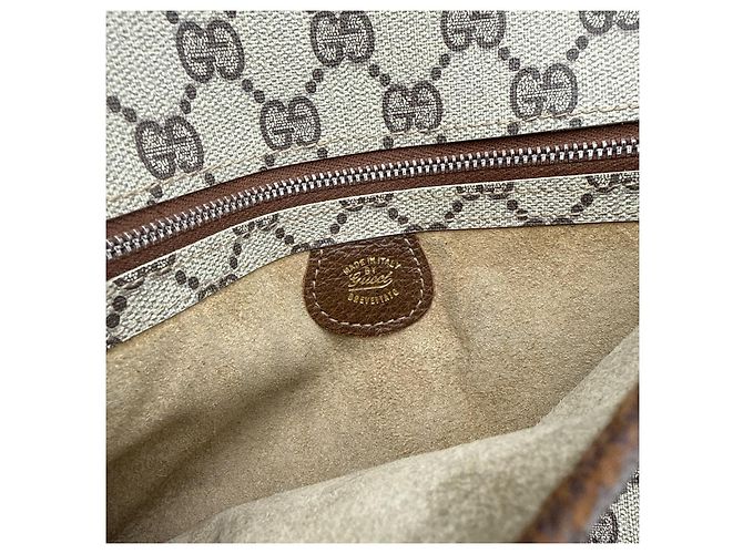 Clutch in tessuto vintage Gucci Marrone - vista 6