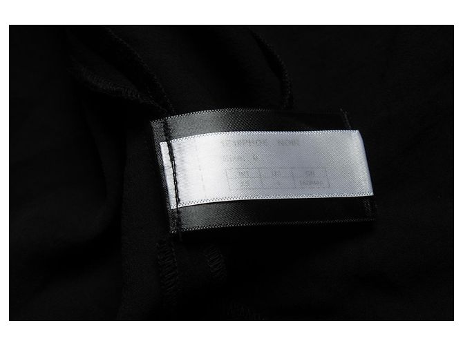 Ba&sh, schwarzes Kleid mit offenen Webärmeln - Ansicht 5
