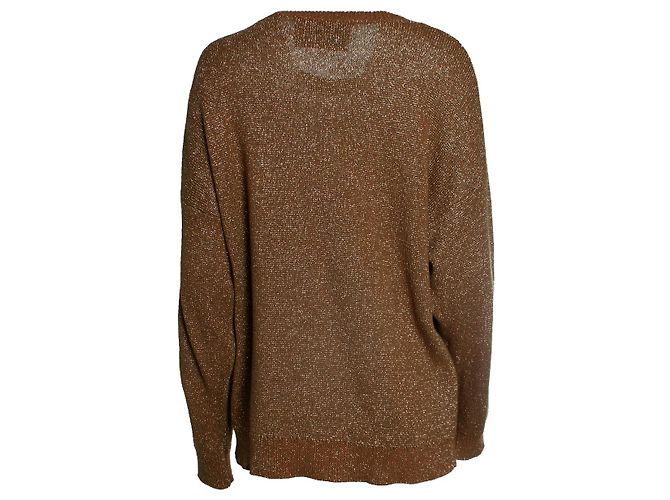 By Malene Birger Par Malene Birger, pull en maille doré Métallisé - vue 3