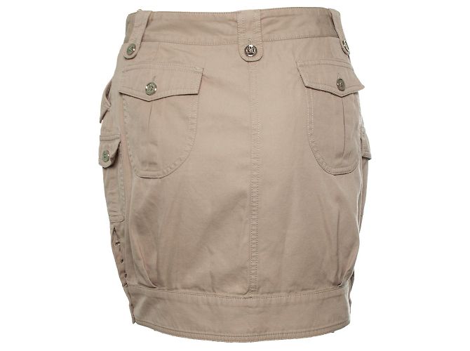 Dolce & Gabbana, falda beige con botones Castaño - vista 4